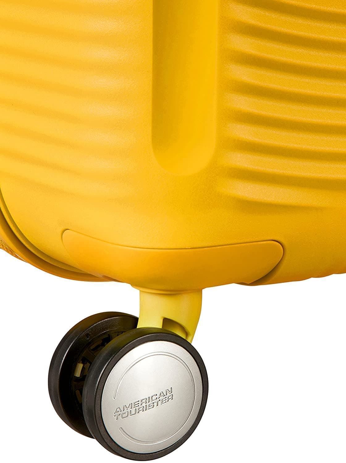 American Tourister Soundbox rigida grande expandible amarilla - Imagen 10