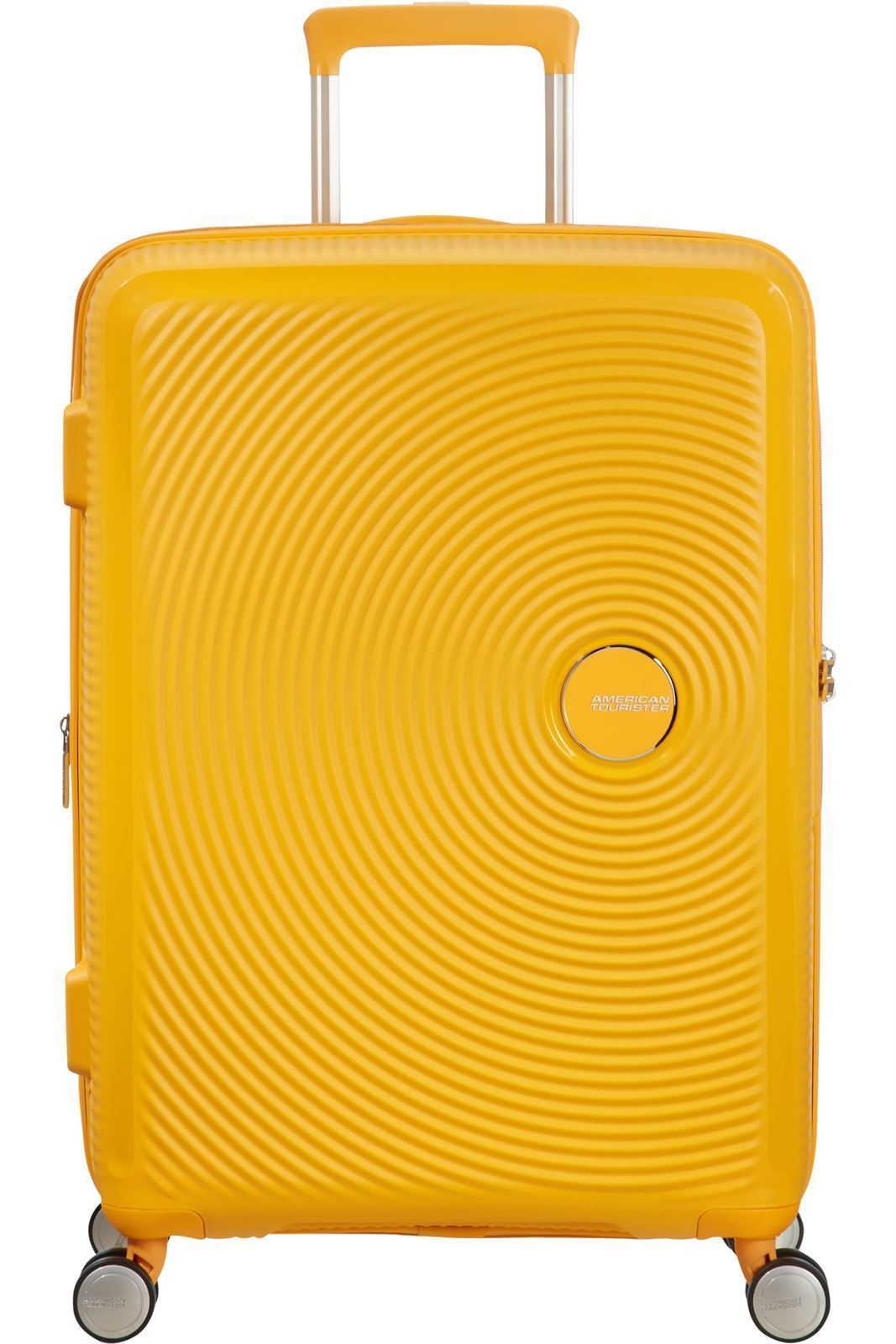 American Tourister Soundbox rigida mediana expandible amarilla 3 años de garantía - Imagen 1