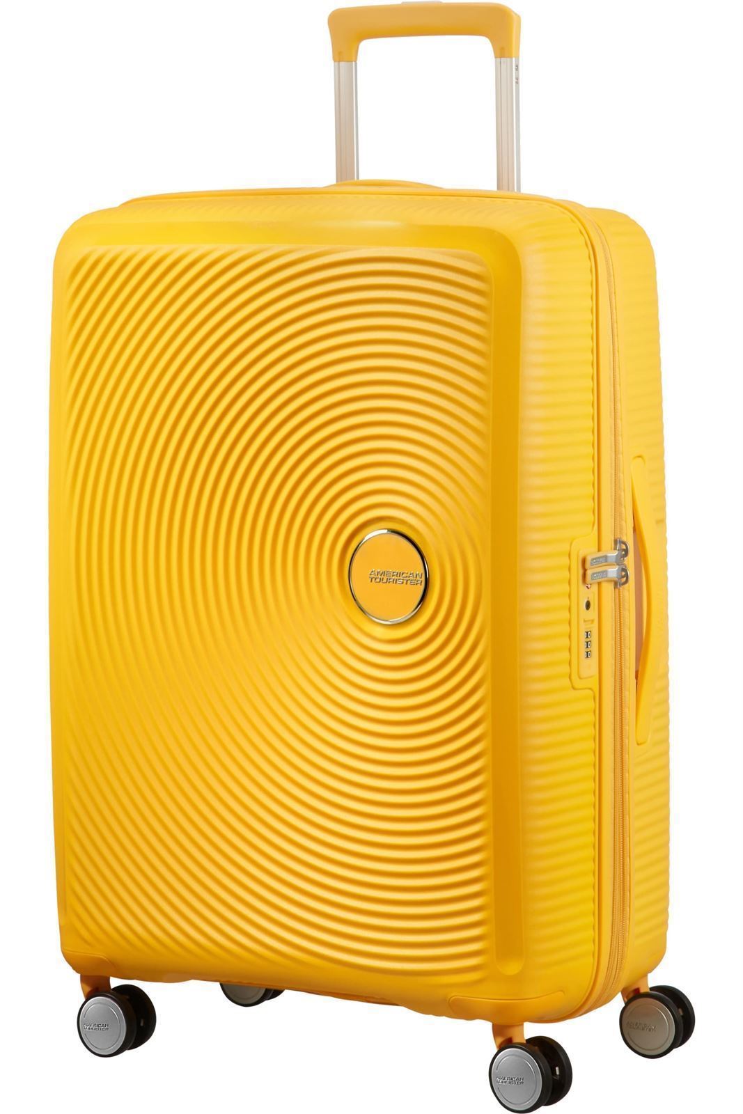 American Tourister Soundbox rigida mediana expandible amarilla 3 años de garantía - Imagen 2