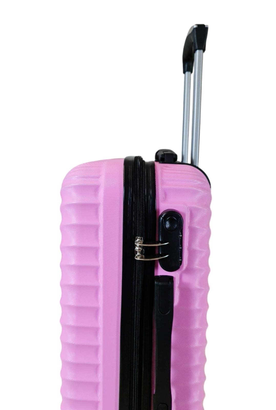 Maleta de Viaje Tamaño Cabina VIP Peso 10 kilos Material ABS Barata Medidas 55x40x20 color Rosa Barbie - Imagen 11