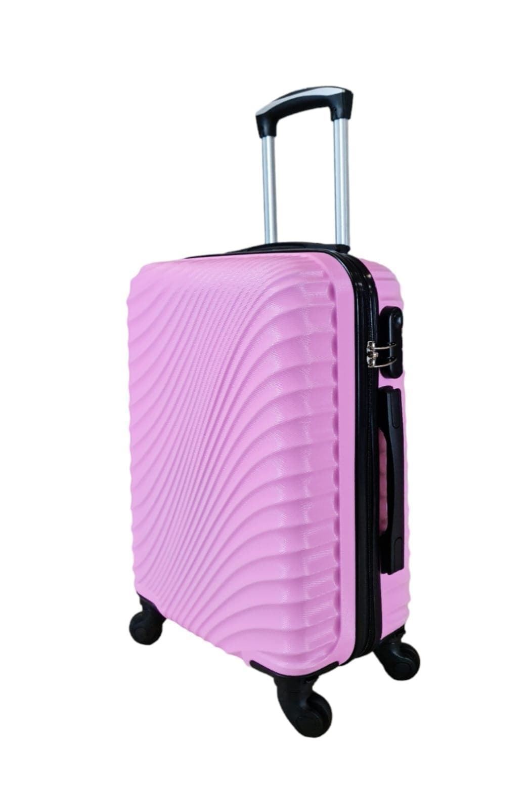 Maleta de Viaje Tamaño Cabina VIP Peso 10 kilos Material ABS Barata Medidas 55x40x20 color Rosa Barbie - Imagen 2
