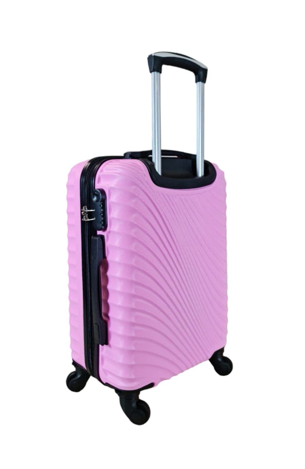 Maleta de Viaje Tamaño Cabina VIP Peso 10 kilos Material ABS Barata Medidas 55x40x20 color Rosa Barbie - Imagen 3