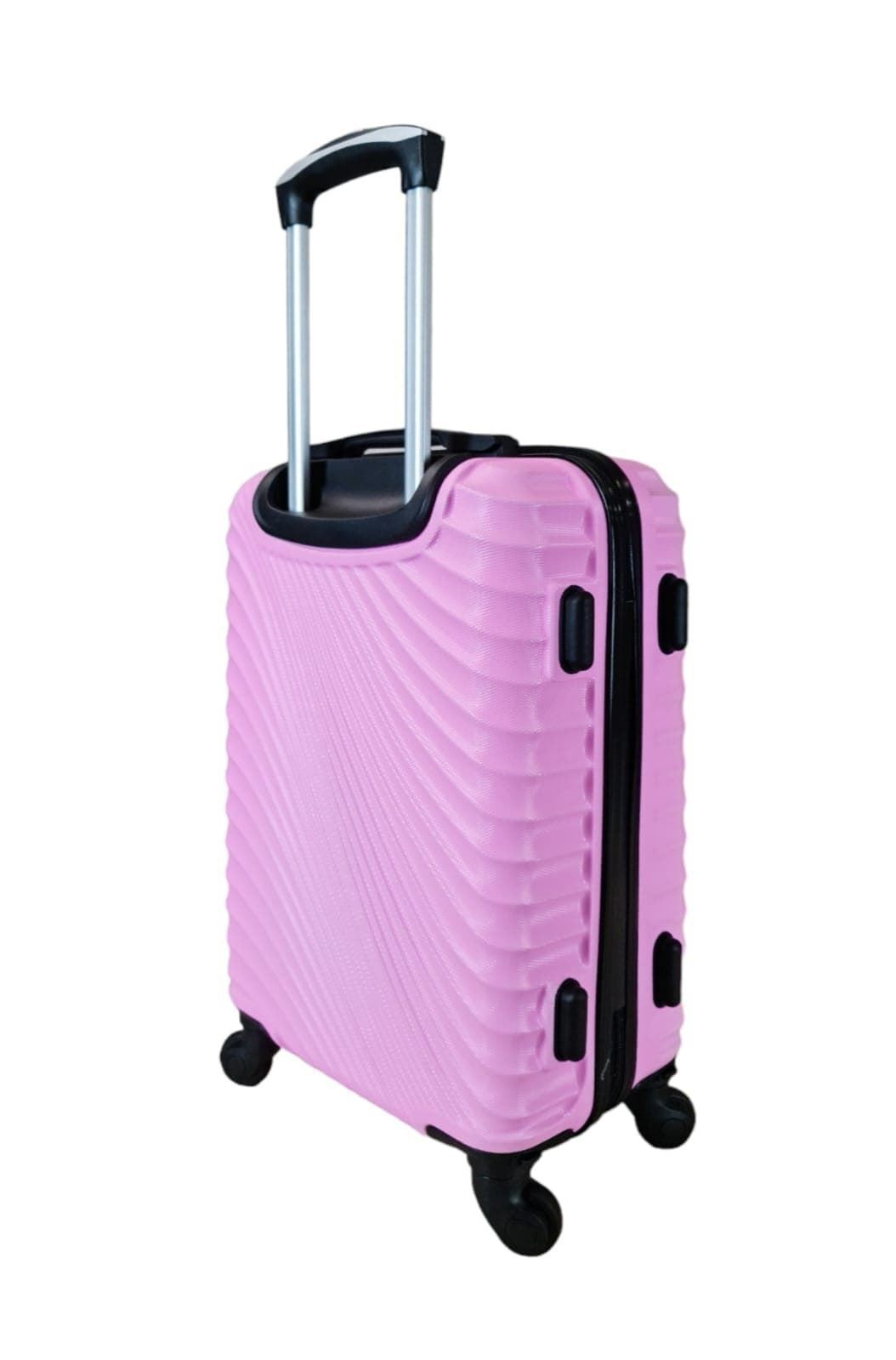 Maleta de Viaje Tamaño Cabina VIP Peso 10 kilos Material ABS Barata Medidas 55x40x20 color Rosa Barbie - Imagen 5