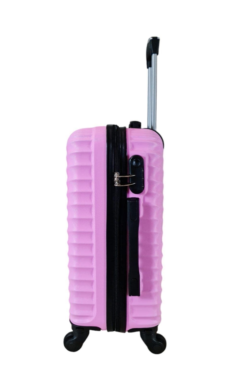 Maleta de Viaje Tamaño Cabina VIP Peso 10 kilos Material ABS Barata Medidas 55x40x20 color Rosa Barbie - Imagen 6