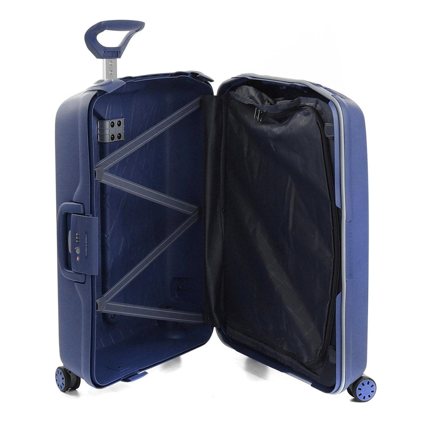 Típicamente Debería Bangladesh maleta grande roncato light spinner 4 ruedas azul marino