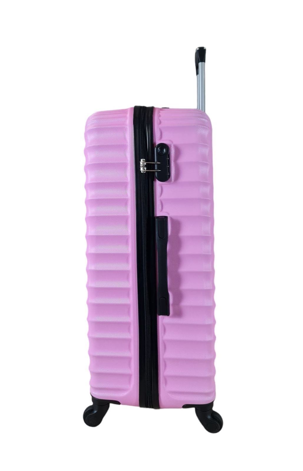 Maleta VIP Grande 75x46x30 cms Muy Ligera Barata Material ABS color Rosa Barbie - Imagen 3
