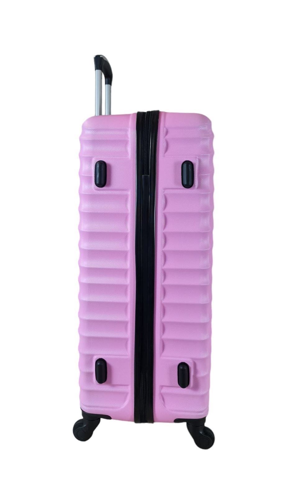 Maleta VIP Grande 75x46x30 cms Muy Ligera Barata Material ABS color Rosa Barbie - Imagen 4