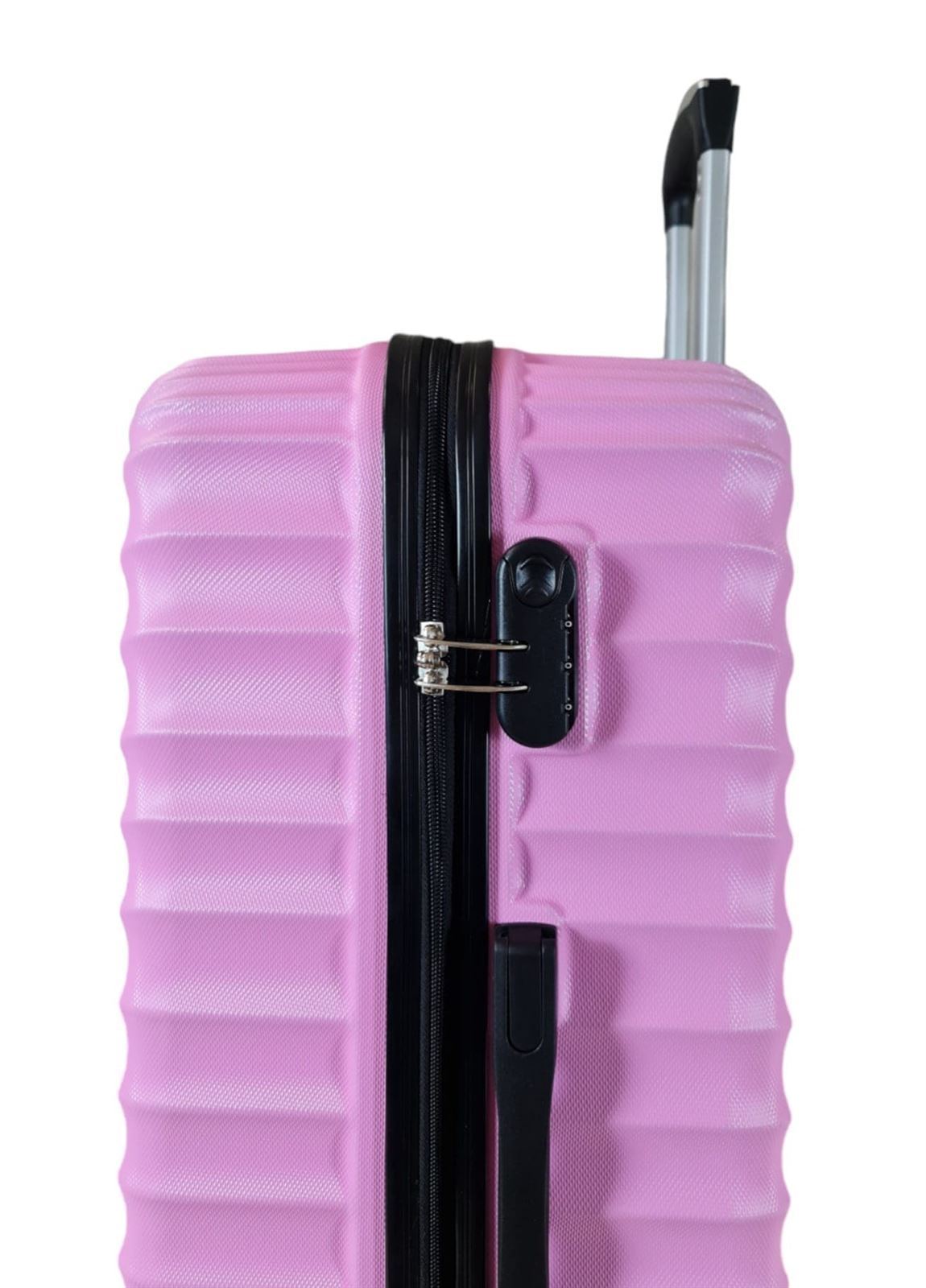 Maleta VIP Grande 75x46x30 cms Muy Ligera Barata Material ABS color Rosa Barbie - Imagen 10