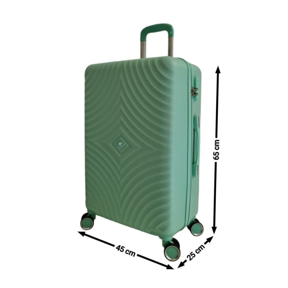 Benzi Maleta Rigida Barata Tamaño mediano Lite 5687 Ligera Medidas 65x42x26 cms color Verde