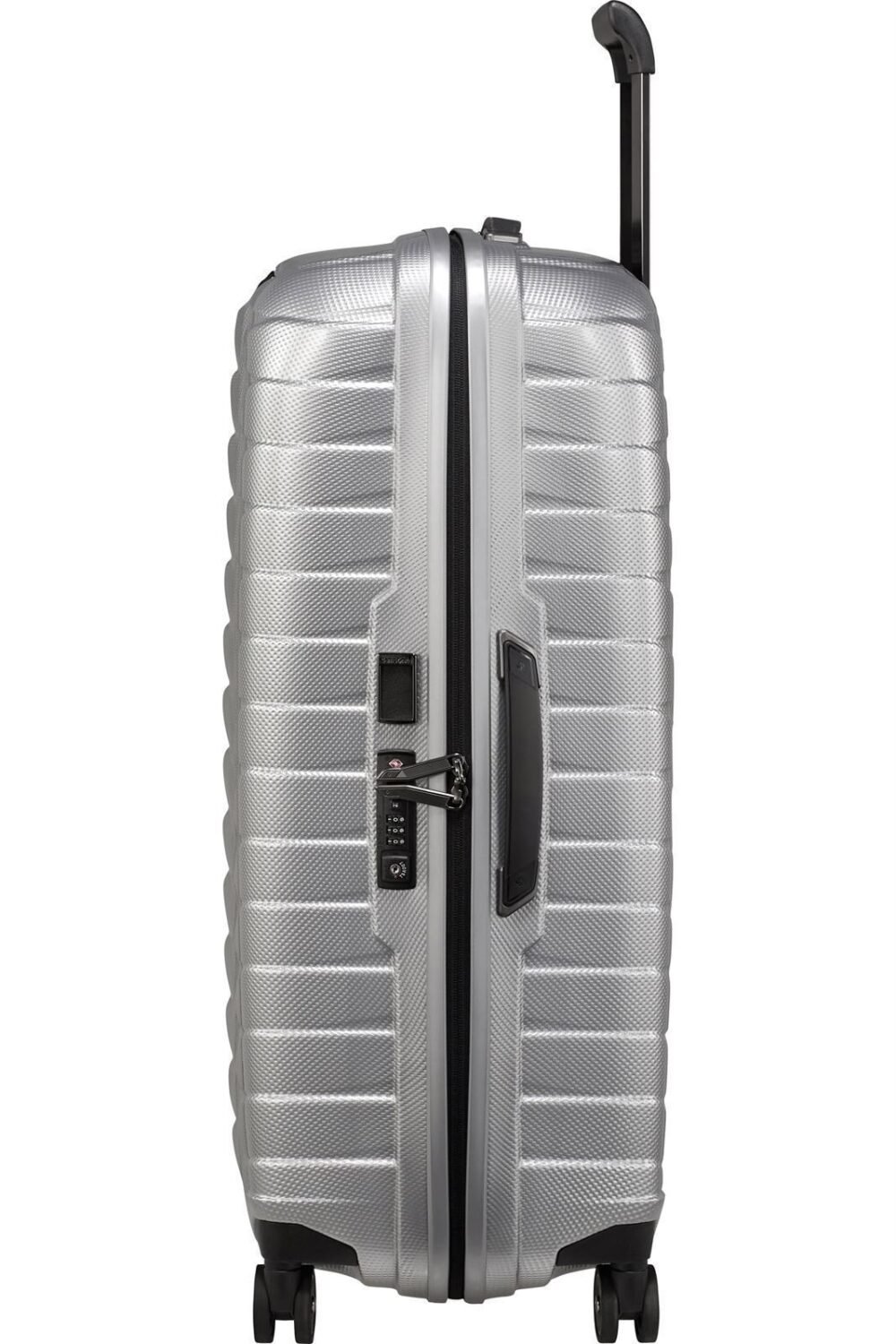 Samsonite Maleta Proxis Tamaño Mediano 69 Cms Capacidad 75 Litros Ultra Resistente y Ligera 2.8 Kilos color Plata - Imagen 3