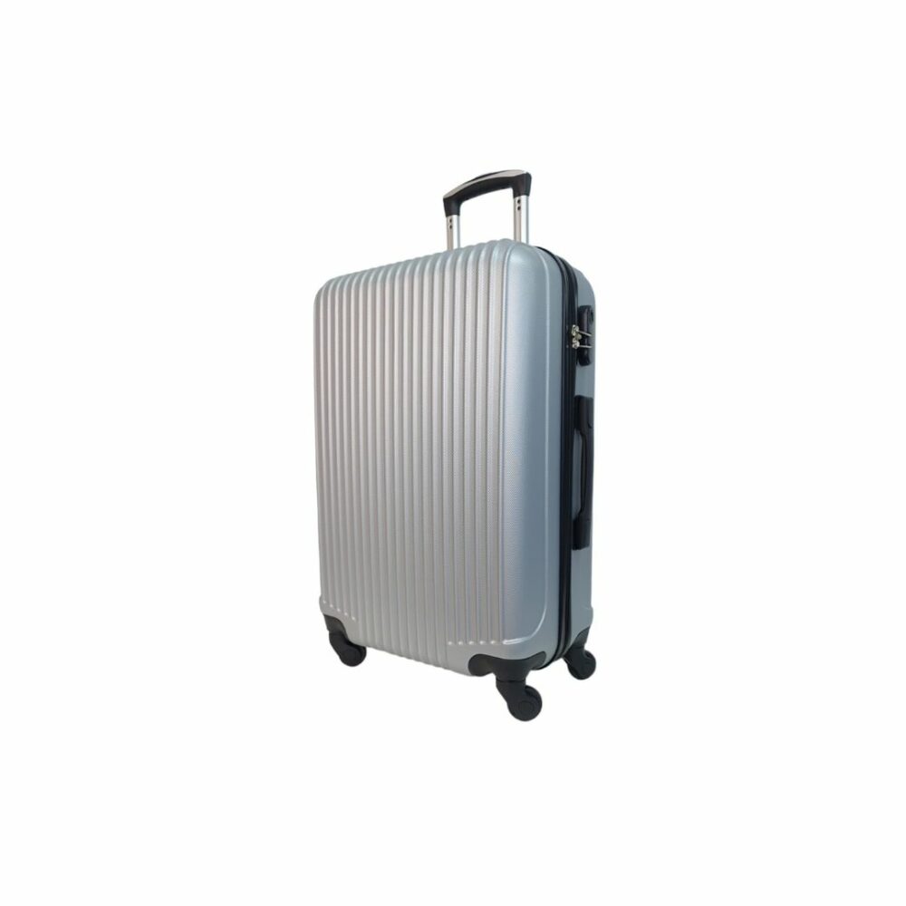 Travel Maleta de viaje Barata Mediana 66x44x25 cms Rígida Material ABS Color Gris Plata