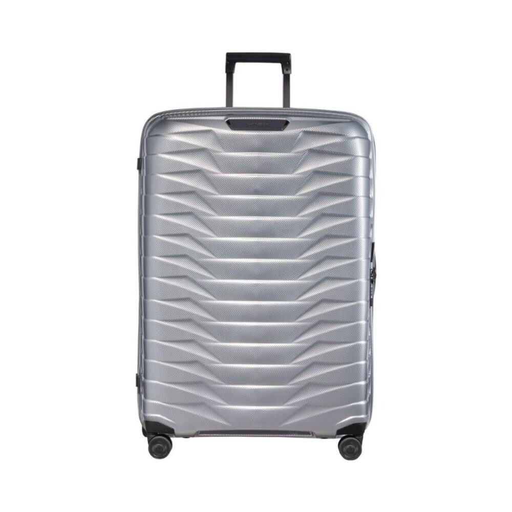 Samsonite Maleta Proxis Tamaño XL 81 Cms Capacidad 125 Litros Ultra Resistente y Ligera 3.6 Kilos color Plata