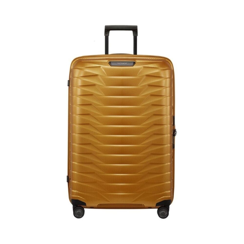 Samsonite Maleta Proxis Tamaño Grande 75 Cms Capacidad 94 Litros Ultra Resistente y Ligera 2.8 Kilos color Honey Gold