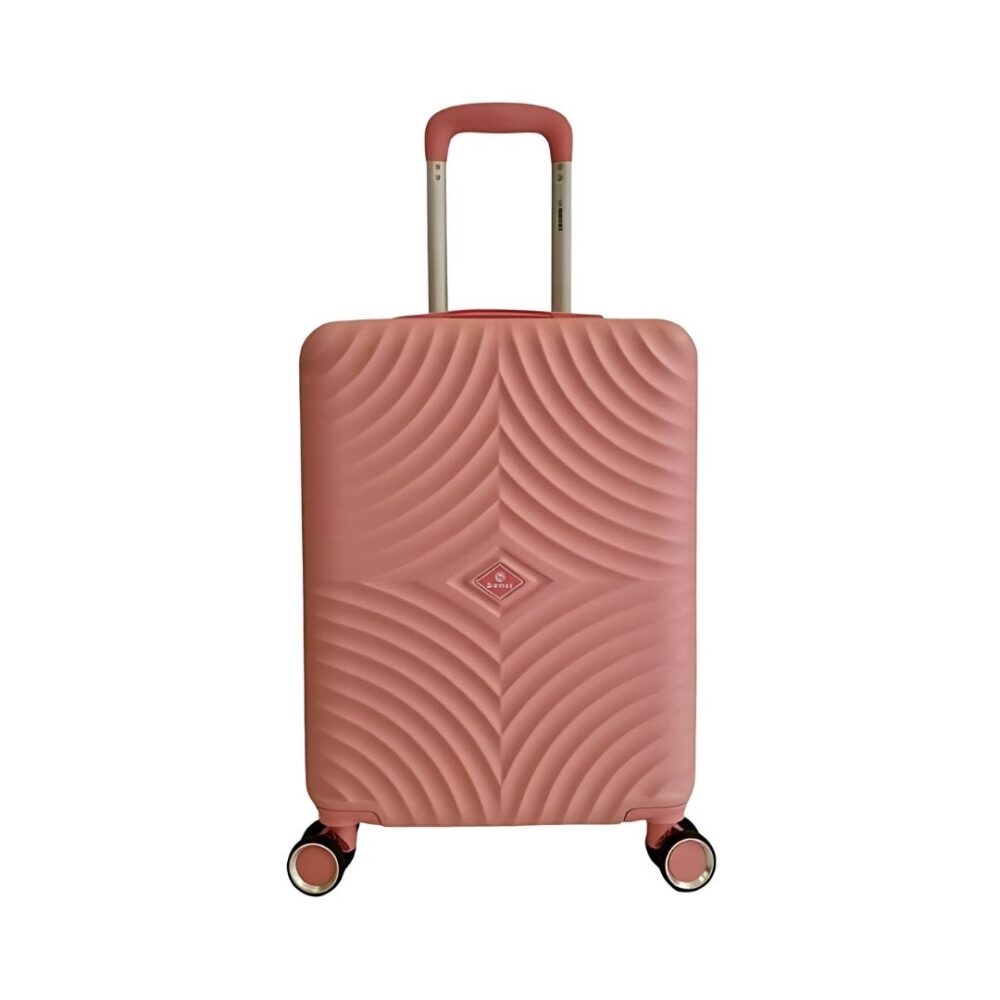 Maleta Rígida Barata 5687 Tamaño cabina Ligera Material ABS Medidas 55x38x20 cms color Rosa