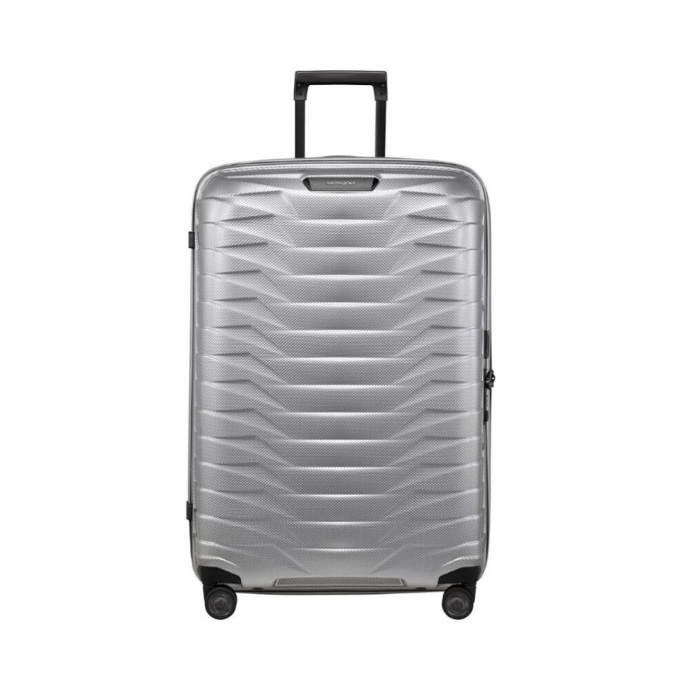 Samsonite Maleta Proxis Tamaño Grande 75 Cms Capacidad 94 Litros Ultra Resistente y Ligera 2.8 Kilos color Plata