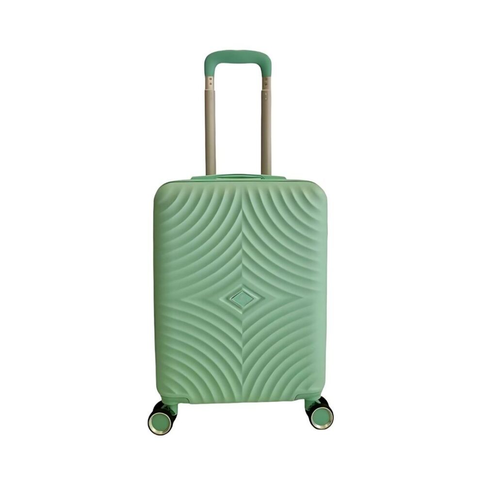Maleta Rígida Barata 5687 Tamaño cabina Ligera Material ABS Medidas 55x38x20 cms color Verde