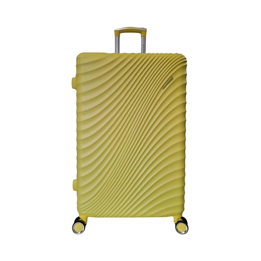 Maleta Rigida Barata Tamaño Grande 616 Ligera Material ABS Medidas 75x48x28 cms color Amarillo