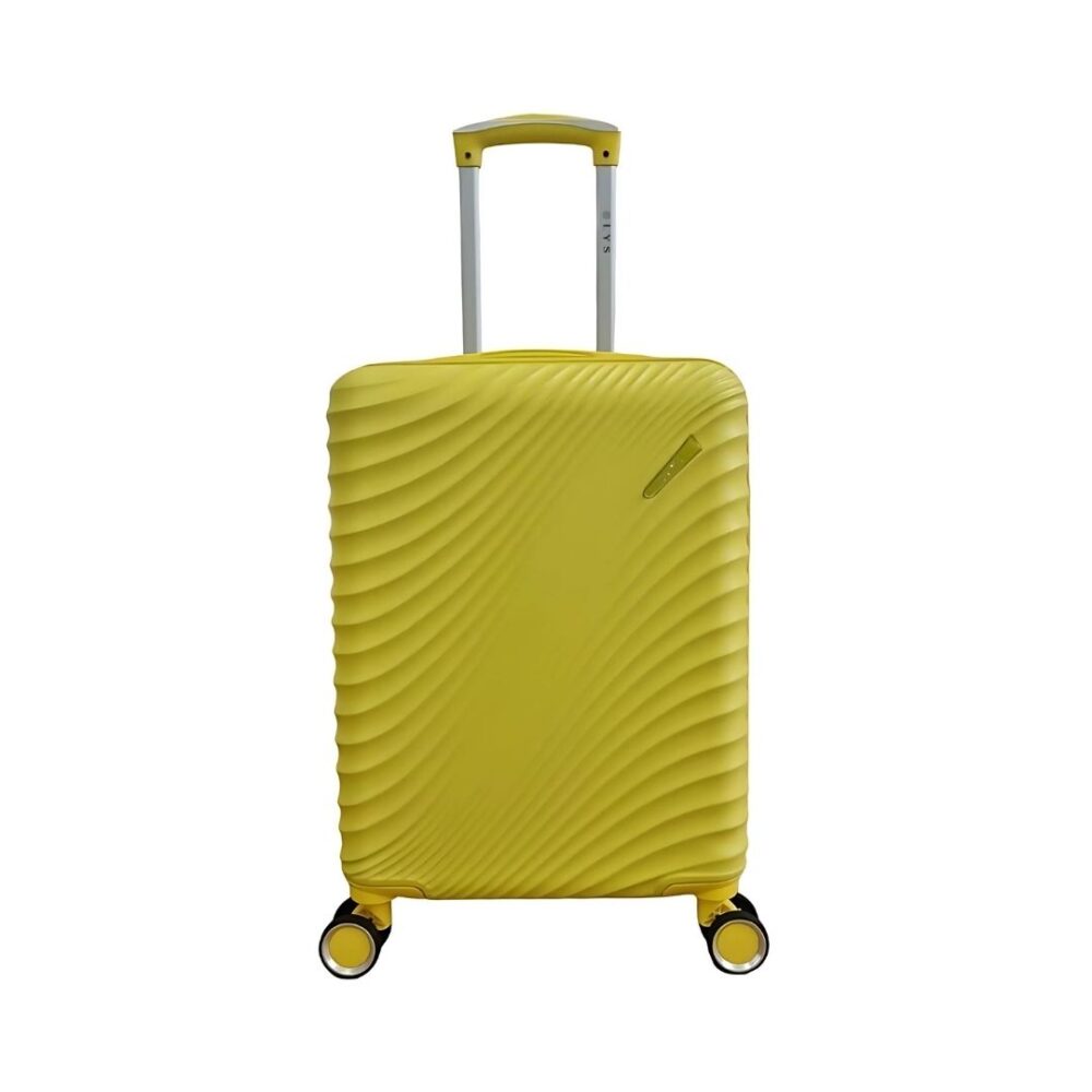 Maleta Rígida Barata 616 Tamaño cabina Ligera Material ABS Medidas 55x38x20 cms color Amarillo