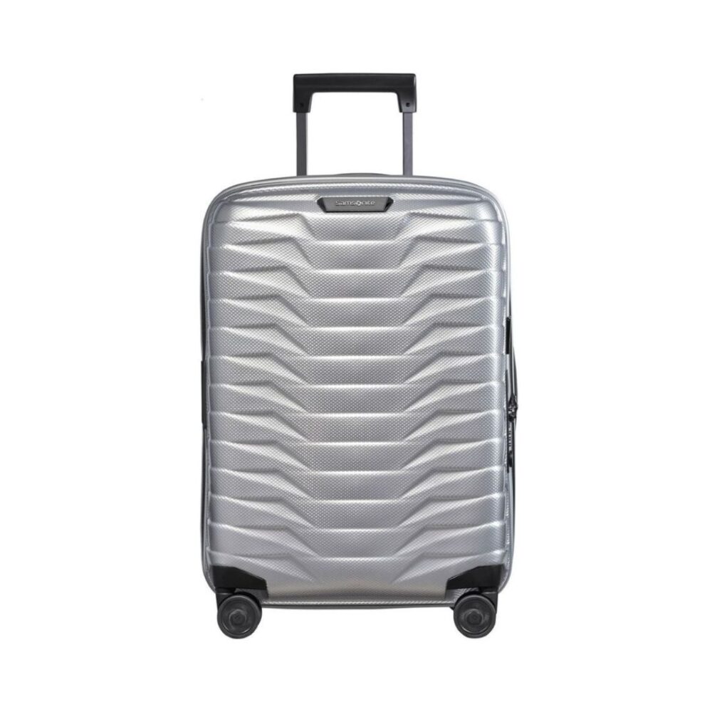 Samsonite Maleta Proxis Tamaño Mediano 69 Cms Capacidad 75 Litros Ultra Resistente y Ligera 2.8 Kilos color Plata